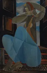 Seated Woman Signed P by Paritosh Sen, Oil on canvas, sold Dec 2025