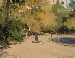 Central Park by Ken Moroney, Oil on canvas, offered Dec 2025