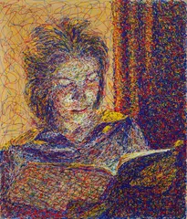 Girl Reading Signed and dated K by Kevin Sinnott, Oil on canvas, sold Dec 2025