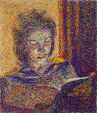 Girl Reading Signed and dated K by Kevin Sinnott, Oil on canvas, sold Dec 2025