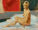 Nude Study by Jack Morrocco, Oil on canvas, offered Dec 2025