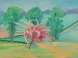 Pink Blossom Signed Knollys by Eardley Knollys, Oil on canvas, offered Dec 2025