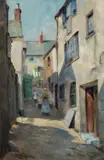 A Back Street by Margaret A. Sheffield, Oil on canvas, sold Dec 2025
