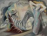 Mourning for Lazarus Signed with initials RS by Rosa Schafer, Oil on canvas, sold Dec 2025