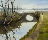 Walking by the River Wylye Signed Joicey by Richard Joicey, Oil on board, offered Dec 2025