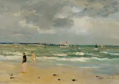 A Grey Day on the French Coast Signed G SEBIRE by Gaston Sebire, Oil on canvas, offered Dec 2025