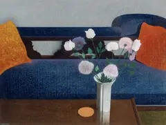 Still Life Interior Signed Keith New by Keith New, Oil pastels, sold Dec 2025