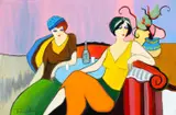 L'Aperitif Signed Tarkay by Itzchak Tarkay, Oil on canvas, offered Dec 2025