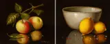 Still Life with Apples by Ronald Berger, oil on board, sold Dec 2025
