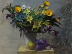 Still Life of Fresh Flowers Signed with initials and dated HF/69 by Hans Feibusch, oil, offered Dec 2025