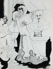 The Actress by Edward Burra, Watercolour and pencil with pen and ink, sold Dec 2025