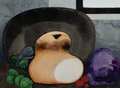 The Loaf Stamped with signature E J Burra by Edward Burra, Watercolour and gouache, sold Dec 2025