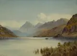 Ennerdale Lake with Pillar Mountain and Anglers Crag Signed and by Edward Horace Thompson, Watercolour heightened with bodycolour, sold Dec 2025