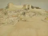 Fort Saint-André by Veronica Burleigh, Pencil and watercolour, sold Dec 2025