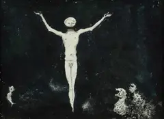 Boy in Darkness Black ink and wash 32 by Mervyn Peake, ink and wash, sold Dec 2025