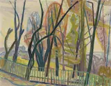 Den gamle haven på Frøen Hovedgård by Aage Storstein, 1941, Olje på plate, sold Oct 2026