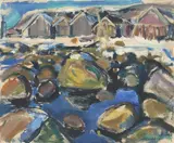Uten tittel by Kåre Haram, Olje på lerret, sold Oct 2026