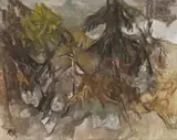 Uten tittel by Ragnar Kraugerud, Olje på lerret, sold Oct 2026
