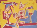 Uten tittel by Ryszard Warsinski, Olje og blyant på lerret, sold Oct 2026