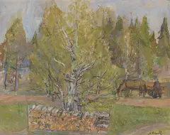 Uten tittel by Alexander Schultz, Olje på plate, sold Oct 2026
