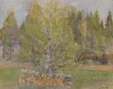 Uten tittel by Alexander Schultz, Olje på plate, sold Oct 2026