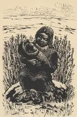 Samemor, Finnmark by Kaare Espolin Johnson, 1955, Serigrafi, sold Oct 2026
