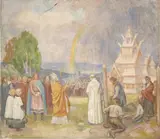 Uten tittel by Eivind Nielsen, Olje på lerret, ca, sold Sep 2026