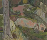 Uten tittel by Willi Midelfart, Olje på plate, sold Sep 2026