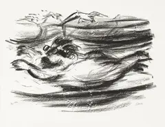 Kanalsvømmeren Jan Otto J. by Ludvig Eikaas, Litografi, sold Sep 2026