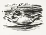Kanalsvømmeren Jan Otto J. by Ludvig Eikaas, Litografi, sold Sep 2026