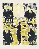 Selskapsscene IV by Håkon Bleken, 2004, Litografi, pr. tr, sold Sep 2026