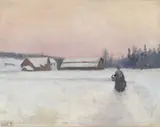Uten tittel by Oscar Grønmyra, Olje på plate, sold Sep 2026