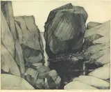 Steiner og vann by Ulf Dreyer, 1974, Kobberstikk, sold Sep 2026