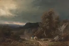 Optrekkende uveir by Christian Wexelsen, 1860, Olje på lerret, sold Sep 2026