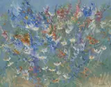 Blomstereng by Gunilla Hegfeldt, Olje på lerret, sold Sep 2026