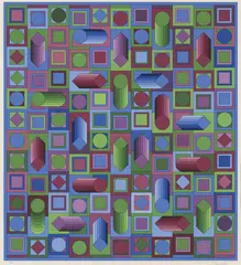 Hyram by Victor Vasarely, 1986, Serigrafi, sold Sep 2026