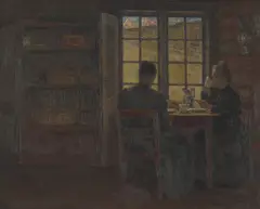 Maaltid by Hans Ødegaard, 1901, Olje på lerret, sold Sep 2026