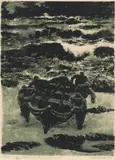 Båtberging by Kaare Espolin Johnson, 1978, Litografi, sold Sep 2026