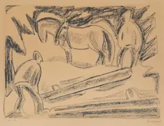 Uten tittel by Gert Jynge, Litografi, sold Sep 2026
