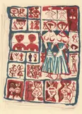 La Gemelle by Massimo Campigli, 1957, Litografi, sold Sep 2026