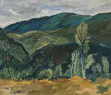 Starnesheiene by Reidar Fritzvold, 1961, Olje på lerret, sold Sep 2026
