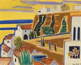 Bajondillo by Helge Revold, 1975, Olje på lerret, sold Sep 2026
