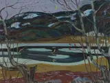 Aprilkveld by Ole Mæhle, 1963, Olje på lerret, sold Sep 2026