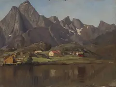 Uten tittel by Hans Gude, Olje på lerret klebet på plate, sold Sep 2026
