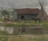 Graaveir by Gustav Wentzel, Olje på lerret, sold Sep 2026
