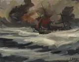 Uten tittel by Einar Berger, Olje på lerret, sold Sep 2026
