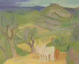 Vår i Toscana by Hjalmar Haalke, 1939, Olje på lerret, sold Sep 2026