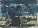 La Pareja by Paul René Gauguin, 1944, Tresnitt, sold Sep 2026