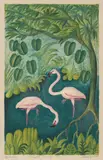 Flamingoer by Hans Scherfig, 1978, Litografi, sold Sep 2026