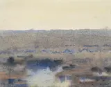 Der folk har skåret torv by Reidar Rudjord, 1980, Akvarell, sold Sep 2026